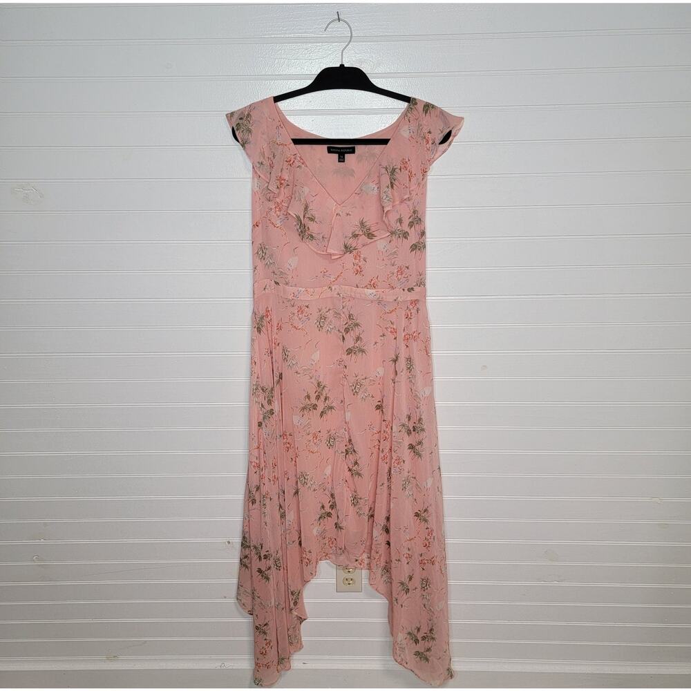 Banana Republic Pink Floral High Low Dress